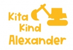 Kitakind Bagger Bügelbild